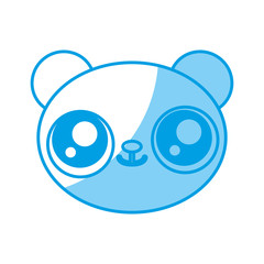 kawaii bear animal icon over white background vector illustration