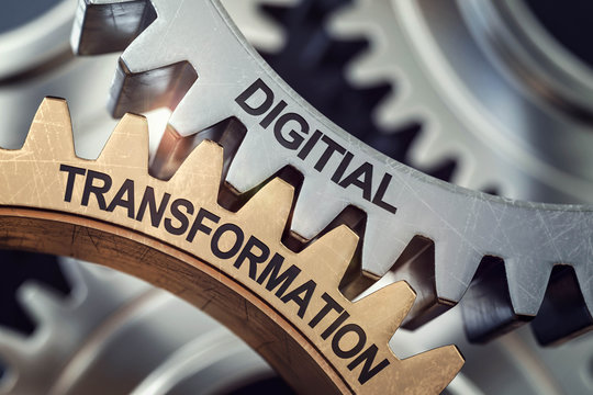 3d Zahnräder  Digital Transformation