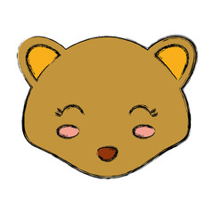 kawaii porcupine animal icon over white background vector illustration