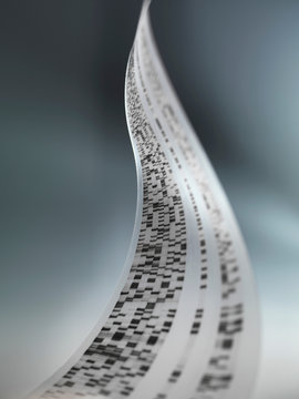 DNA base sequence in autoradiogram
