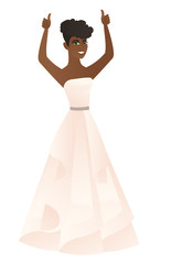 Fototapeta premium Fiancee giving thumb up vector illustration