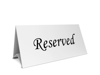 Reservation card long tent