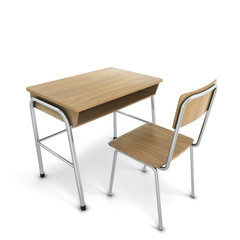 School desk with chair