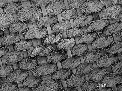 Magnified view of crinoline fabric