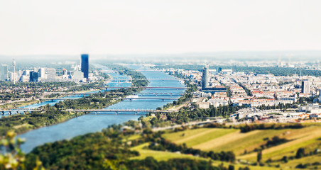 Panoramic view of Vienna, Austria from Kahlenberg