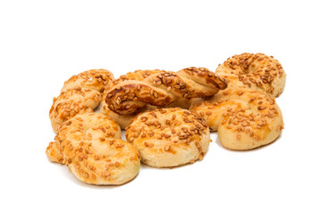 Baked pastry in sesame isolated
