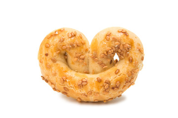 Baked pastry in sesame isolated