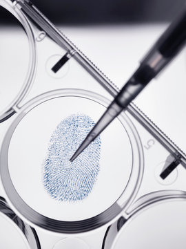 Pipette sampling finger print in lab