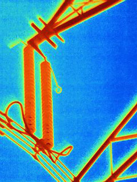 Thermal image of power lines