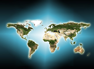 Fototapeta na wymiar World map on a technological background. Best Internet Concept of global business. Elements of this image furnished by NASA