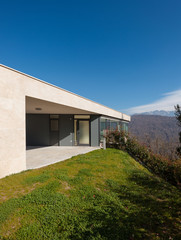 Exterior of a modern villa