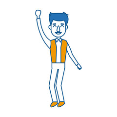 standing man business character professional vector illustration