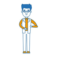 standing man business character professional