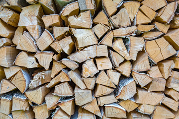 The textured surface of the wooden planks for construction and garden improvement
