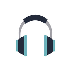 headphones music listen song volume vector illustration