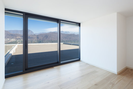 Modern room with terrace view