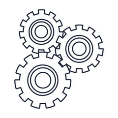 set gears mechanical team work cooperation business concept vector illustration