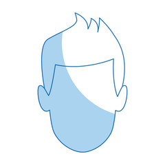 avatar man face male character vector illustration