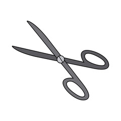 medical equipment scissors instrument icon vector illustration