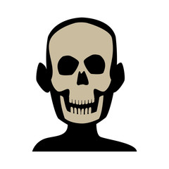xray of head bone structure of human medical health vector illustration