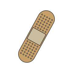 medical plaster icon bandaid element first aid kit vector illustration