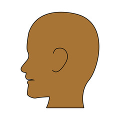 silhouette human man profile people healthy vector illustration