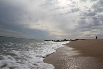 Plage en fin d'après-midi
