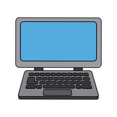 laptop computer device technology wireless vector illustration