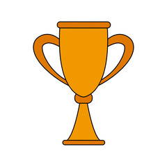 trophy award competition winner icon vector illustration