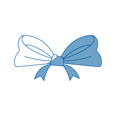 smooth ribbon beam bow decoration image vector illustration