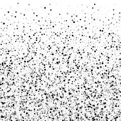 Dense black dots. Bottom gradient with dense black dots on white background. Vector illustration.