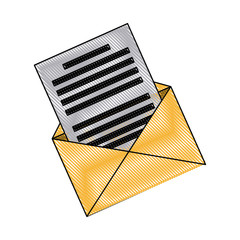 email envelope message communication web icon vector illustration