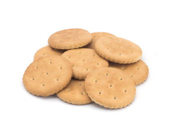 cracker on white background