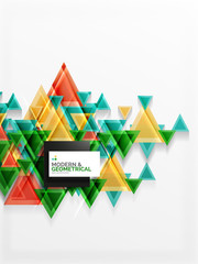 Paper art style triangle pattern texture, abstract background