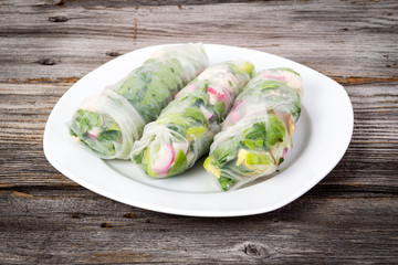 fresh healthy spring roll wrap