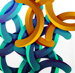 Modern 3d geometrical style background, arch circular lines