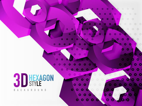 Vector 3d hexagon background