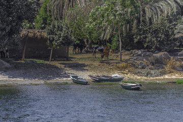 Sailing in the Nile River in upper Egypt