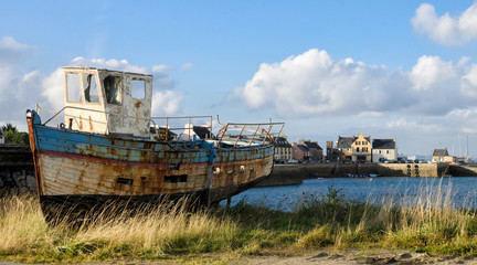 Abandoned boat in Le Fret, Brittany, France