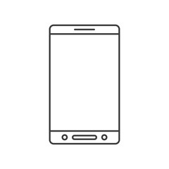 monochrome silhouette of smartphone icon vector illustration