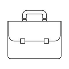 monochrome silhouette of executive briefcase vector illustration