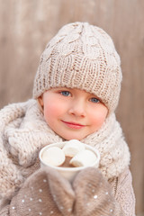 girl with hot chocolate