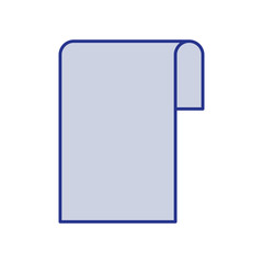 blue silhouette of sheet continuously in blank vector illustration