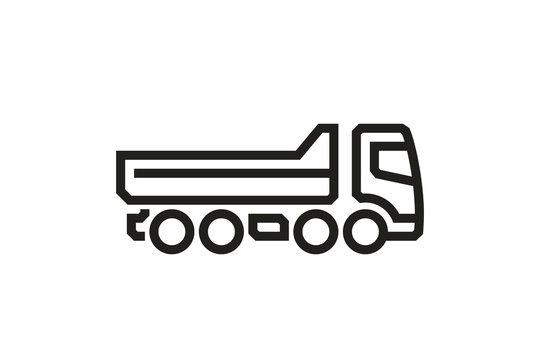 Vehice Icons: Tipper Truck 2. Vector.