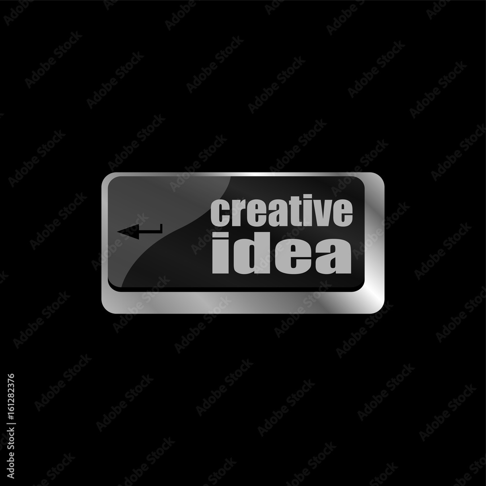 Poster creative idea on computer keyboard key button