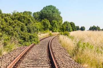 Alte Eisenbahnstrecke stillgelegt
