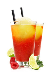 Zweifarbige Margarita Cocktails