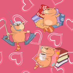 A background with cats seamless pattern