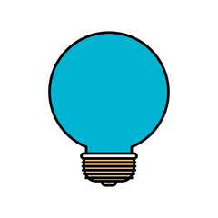 Obraz premium color sections silhouette of small light bulb vector illustration