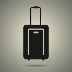 travel bag icon in black and white style